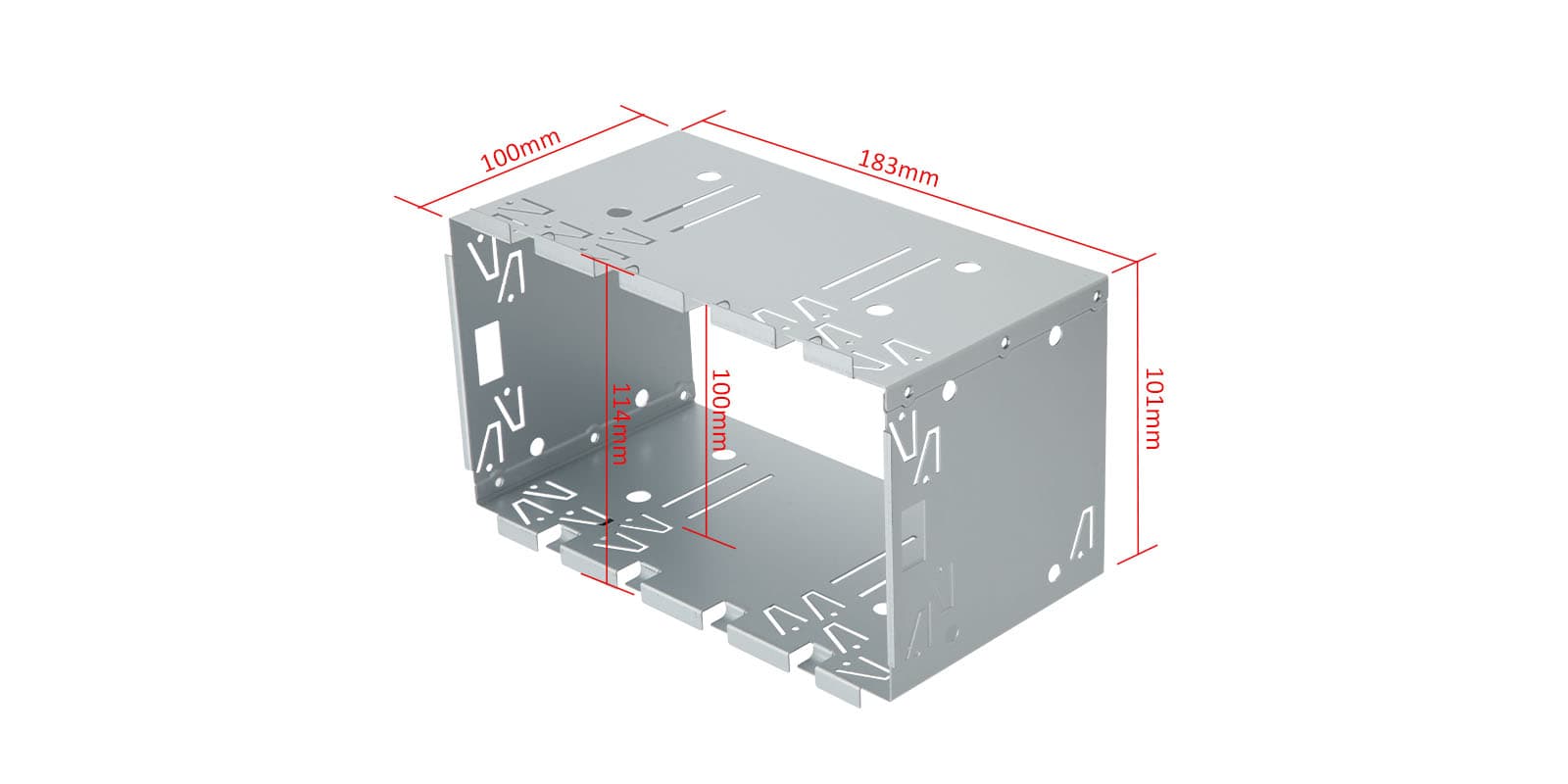 Universal Double DIN Stereo Fitting Cage Kit 183x101mm | ICE/ACS/14-004A, image 3 of 4