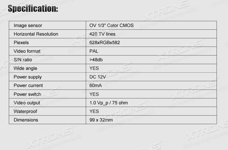 Audi A3, A4, S5 and Q7 Number Plate Light Reversing Camera with 160° View | ICE/SS/CAMA4A003, image 3 of 6