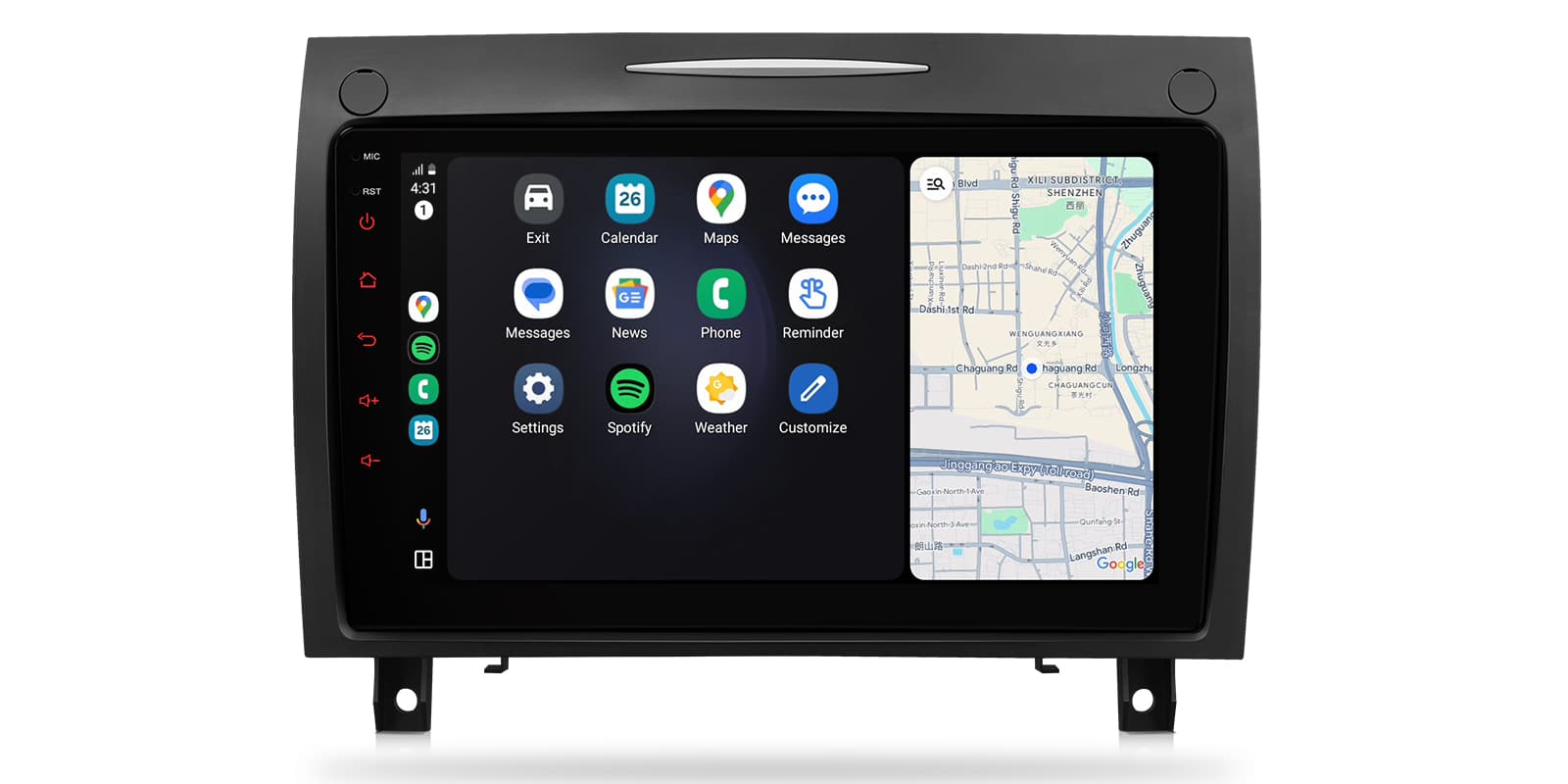 Mercedes-Benz SLK R171 9 inch Android Head Unit with Wireless CarPlay, Android Auto and 4G | IDP90M350, image 6 of 16