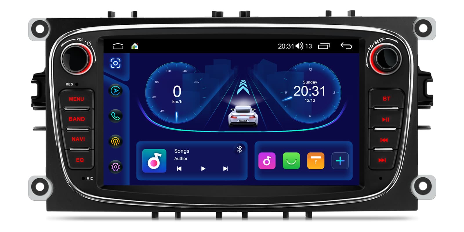 Ford Focus, Mondeo, C-Max and S-Max 7″ Android Head Unit with Wireless CarPlay and Android Auto | IDS70FSFBL, image 1 of 14