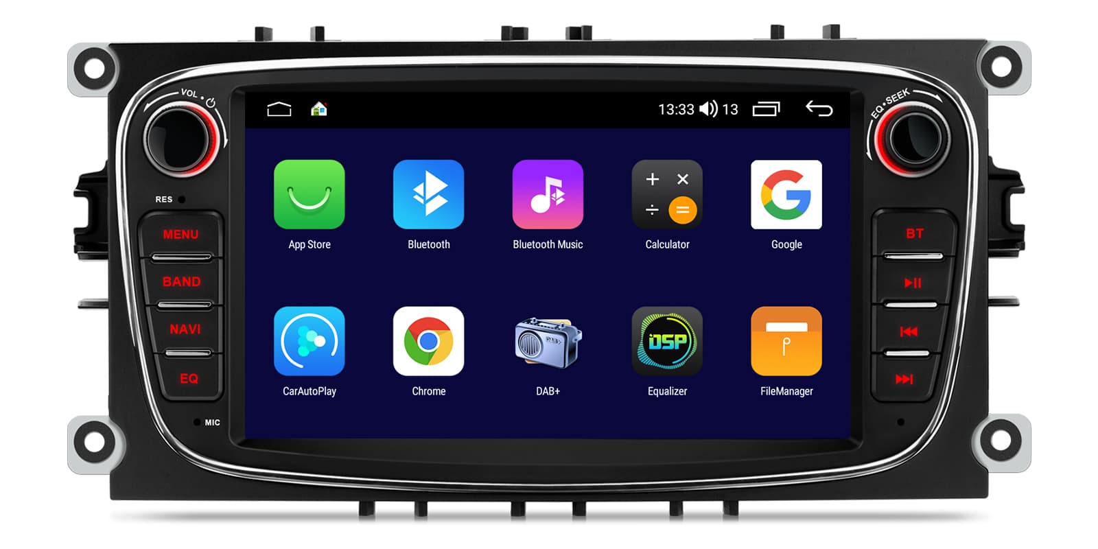 Ford Focus, Mondeo, C-Max and S-Max 7″ Android Head Unit with Wireless CarPlay and Android Auto | IDS70FSFBL, image 3 of 14