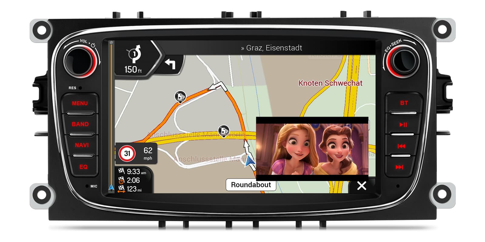 Ford Focus, Mondeo, C-Max and S-Max 7″ Android Head Unit with Wireless CarPlay and Android Auto | IDS70FSFBL, image 7 of 14