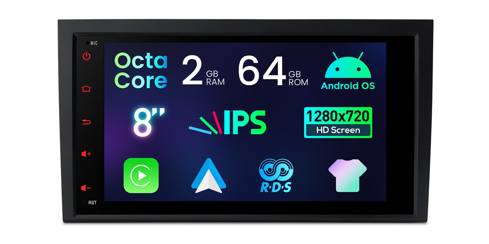Audi A4 B6/B7 and SEAT Exeo 8 inch Android Head Unit with Wireless CarPlay and Android Auto | IDS80A4AL, image 4 of 15