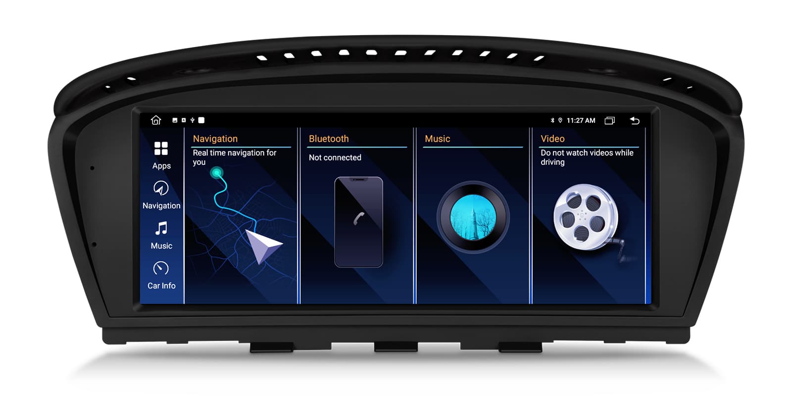 BMW 3 Series E90 and 5 Series E60 CCC 8.8″ Android Screen with Wireless CarPlay | QTB8060CC, image 3 of 16