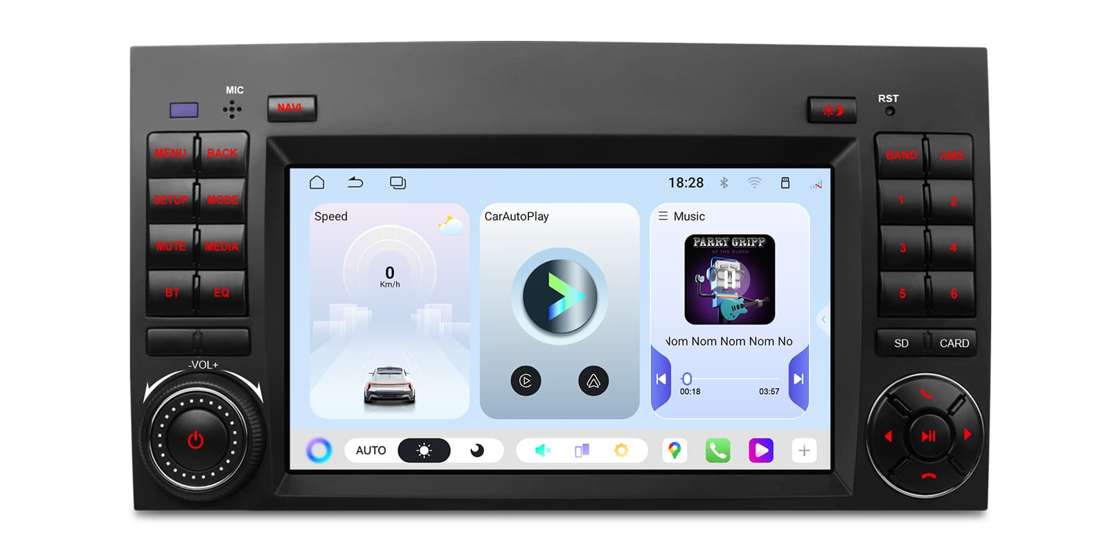 Mercedes-Benz and Volkswagen 7 inch Android 15 Head Unit with Wireless CarPlay, Android Auto and 4G | UAH75M245L, image 1 of 15
