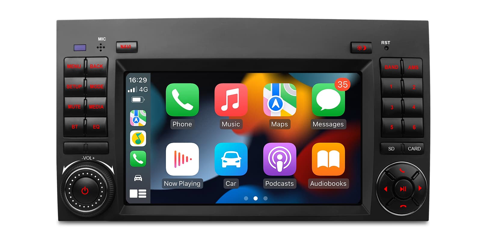 Mercedes-Benz and Volkswagen 7 inch Android 15 Head Unit with Wireless CarPlay, Android Auto and 4G | UAH75M245L, image 5 of 15