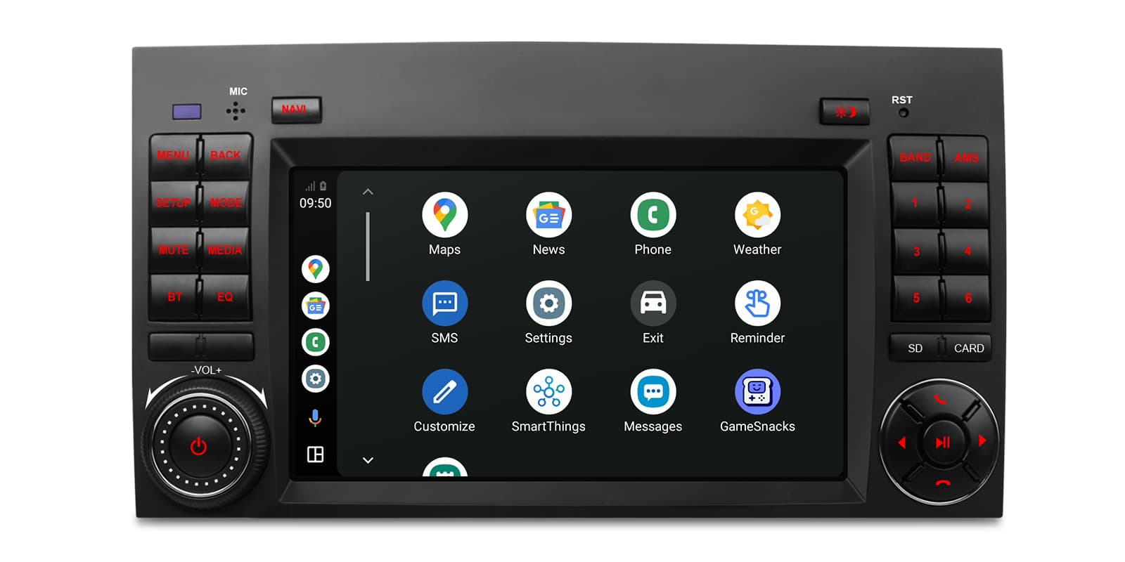 Mercedes-Benz and Volkswagen 7 inch Android 15 Head Unit with Wireless CarPlay, Android Auto and 4G | UAH75M245L, image 6 of 15