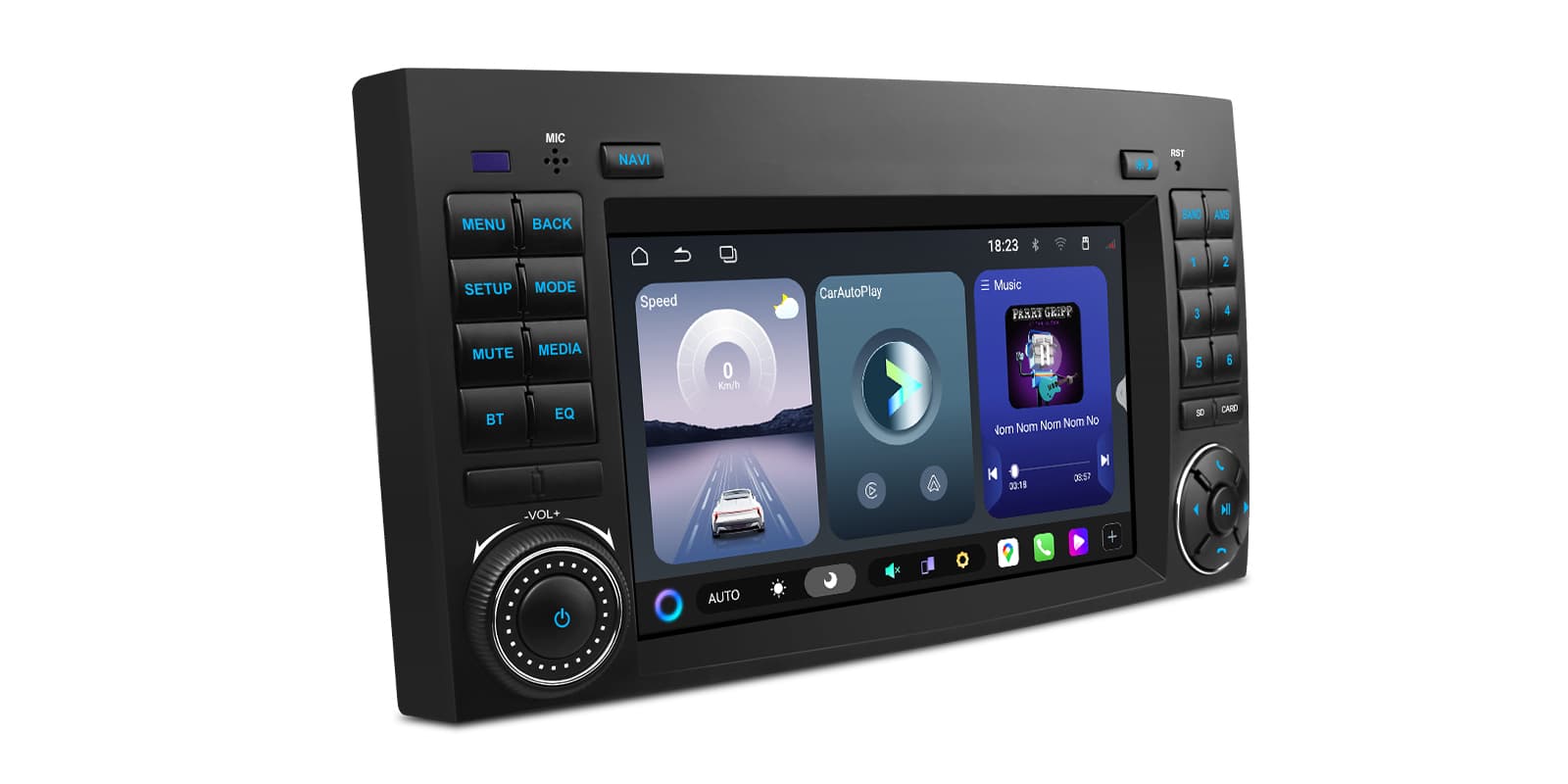 Mercedes-Benz and Volkswagen 7 inch Android 15 Head Unit with Wireless CarPlay, Android Auto and 4G | UAH75M245L, image 7 of 15