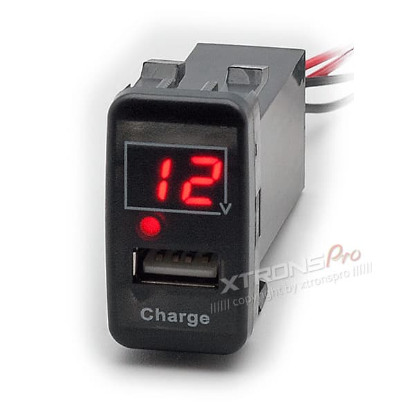 Toyota / Lexus 1 Port USB Charger with Digital Voltmeter | ICE/ACS/17-303, image 2 of 2
